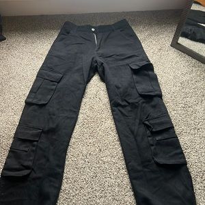 black cargo pants